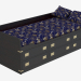 3d model Single bed with drawers - preview