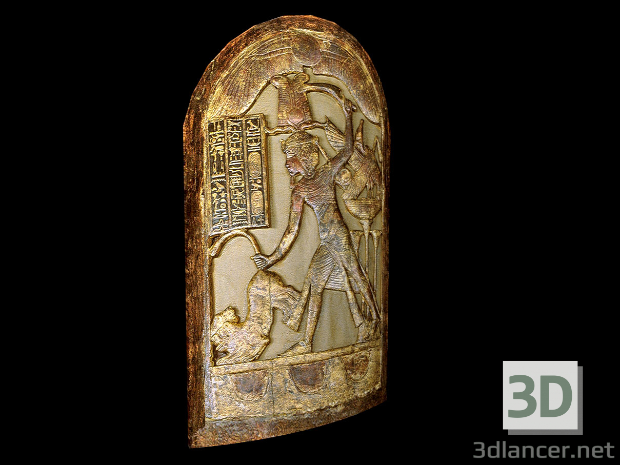 König Tutanchamun Schild 3D-Modell kaufen - Rendern