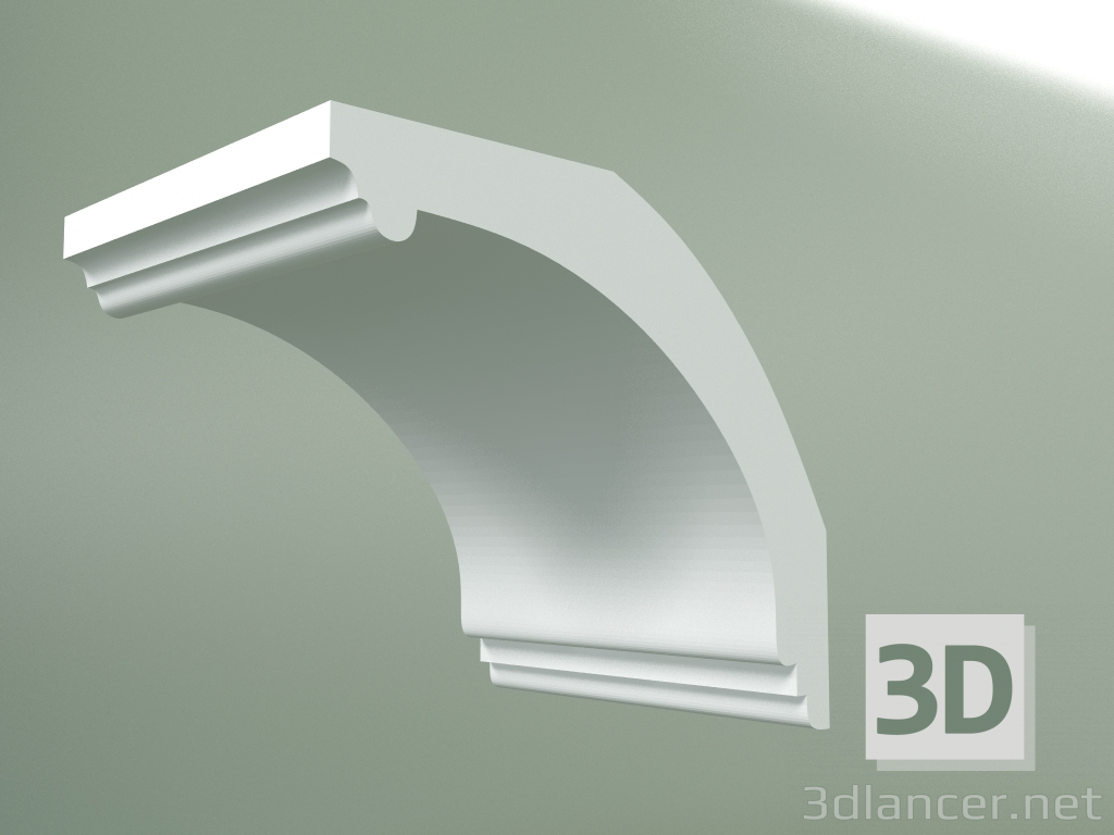 modello 3D Cornicione in gesso (zoccolo a soffitto) KT125 - anteprima