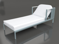 Chaise longue with raised headrest (Blue gray)