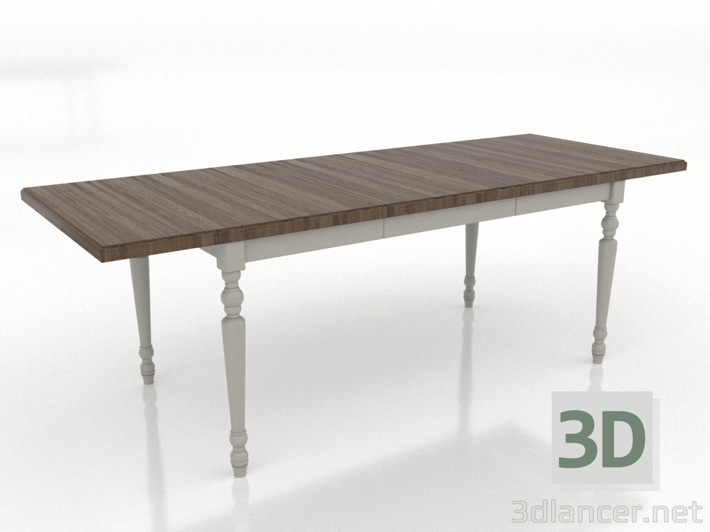 3d model Dining table 2100x800 mm (extendable, RAL 7044, lightened ash walnut) - preview 3d model Dining table 2100x800 mm (extendable, RAL 7044, lightened ash walnut) - preview