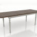 3d model Dining table 2100x800 mm (extendable, RAL 7044, lightened ash walnut) - preview