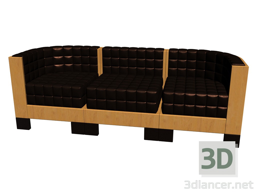 3d model Sfera del sofá e Cuba - vista previa