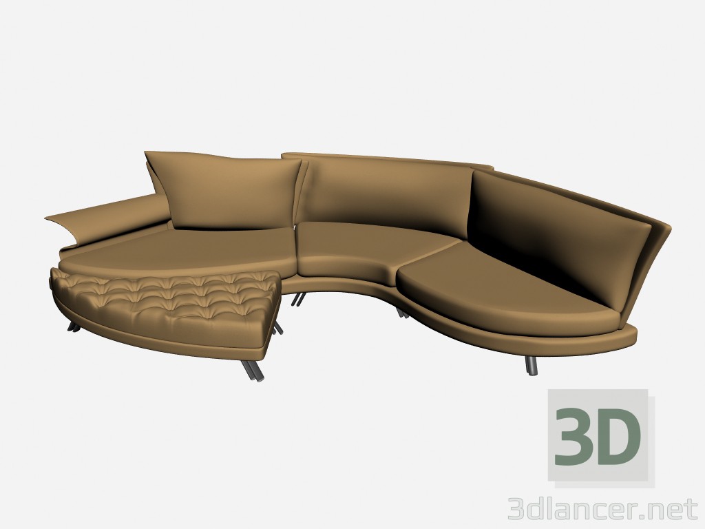 3D modeli Kanepe süper roy esecuzione özel yemeği 9 - önizleme