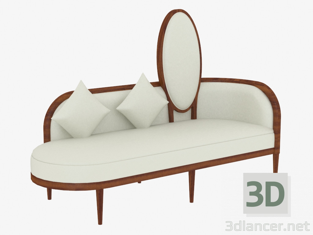 3D modeli Klasik deri koltuk (md. JSL 3707b) - önizleme