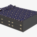 3d модель Кровать двуспальная с ящиками – превью