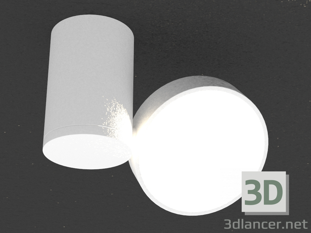 3d модель Накладной светодиодный светильник (DL18811_9W White R Dim) – превью