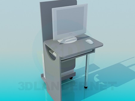 modello 3D Tavolo per computer - anteprima