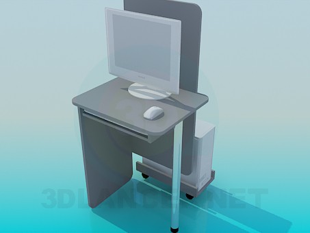 modelo 3D Mesa para computadora - escuchar modelo 3D Mesa para computadora - escuchar