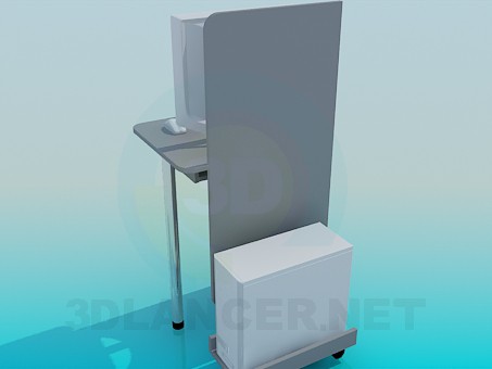 modelo 3D Mesa para computadora - escuchar modelo 3D Mesa para computadora - escuchar