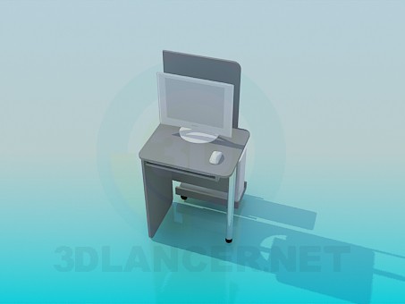 modelo 3D Mesa para computadora - escuchar modelo 3D Mesa para computadora - escuchar