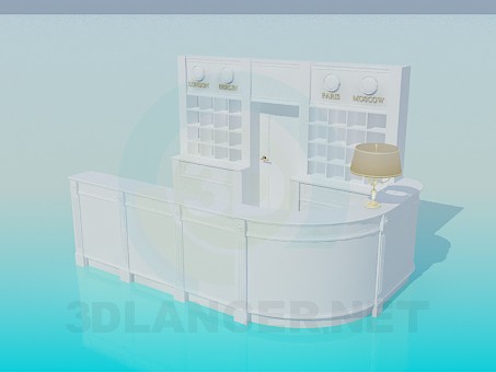 3d модель Стойка администратора – превью 3d модель Стойка администратора – превью