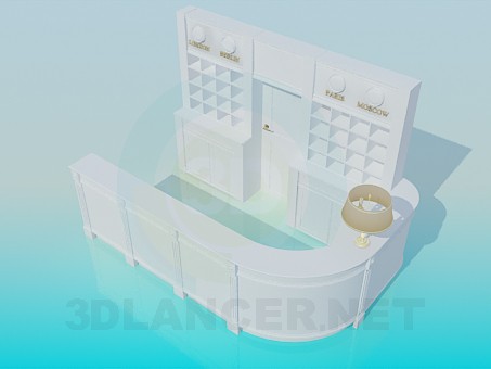 3d модель Стойка администратора – превью 3d модель Стойка администратора – превью