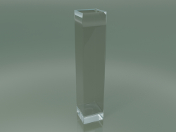 Large glass floor vase (H 70cm, 14x14cm)