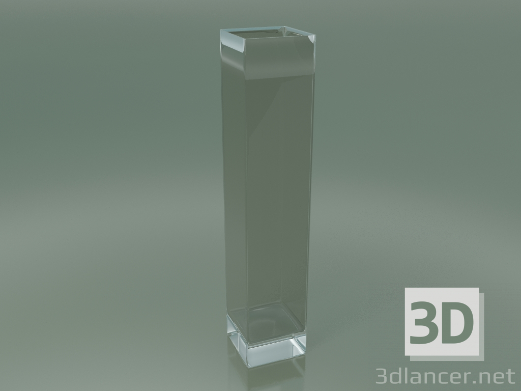 modello 3D Grande vaso da terra in vetro (H 70 cm, 14x14 cm) - anteprima