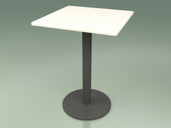 Mesa de bar 011 (metal ahumado, teca de color blanco resistente a la intemperie)