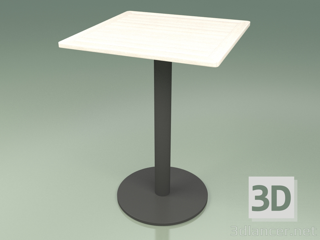 modello 3D Tavolo Bar 011 (Metallo Fumé, Resistente Alle Intemperie Color Teak Bianco) - anteprima