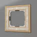 3d model Frame for 1 post Palacio Gracia (gold-white) - preview