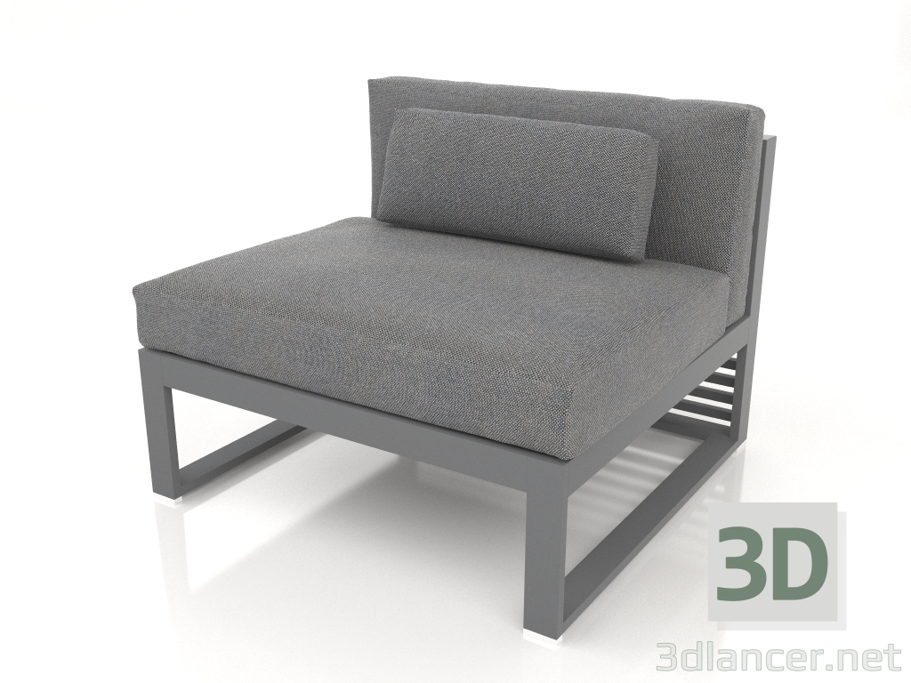 3d model Modular sofa, section 3 (Anthracite) - preview