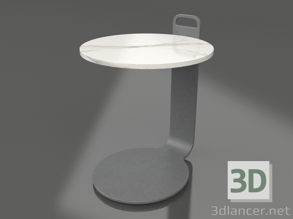 modello 3D Tavolino Ø36 (Antracite, DEKTON Aura) - anteprima