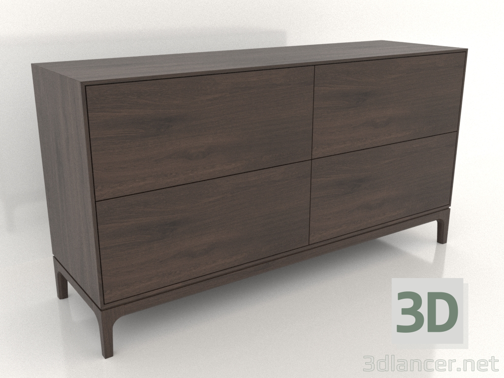 Modelo 3d Cômoda FARGO 1500x450x800 mm (carvalho escuro) - preview Modelo 3d Cômoda FARGO 1500x450x800 mm (carvalho escuro) - preview