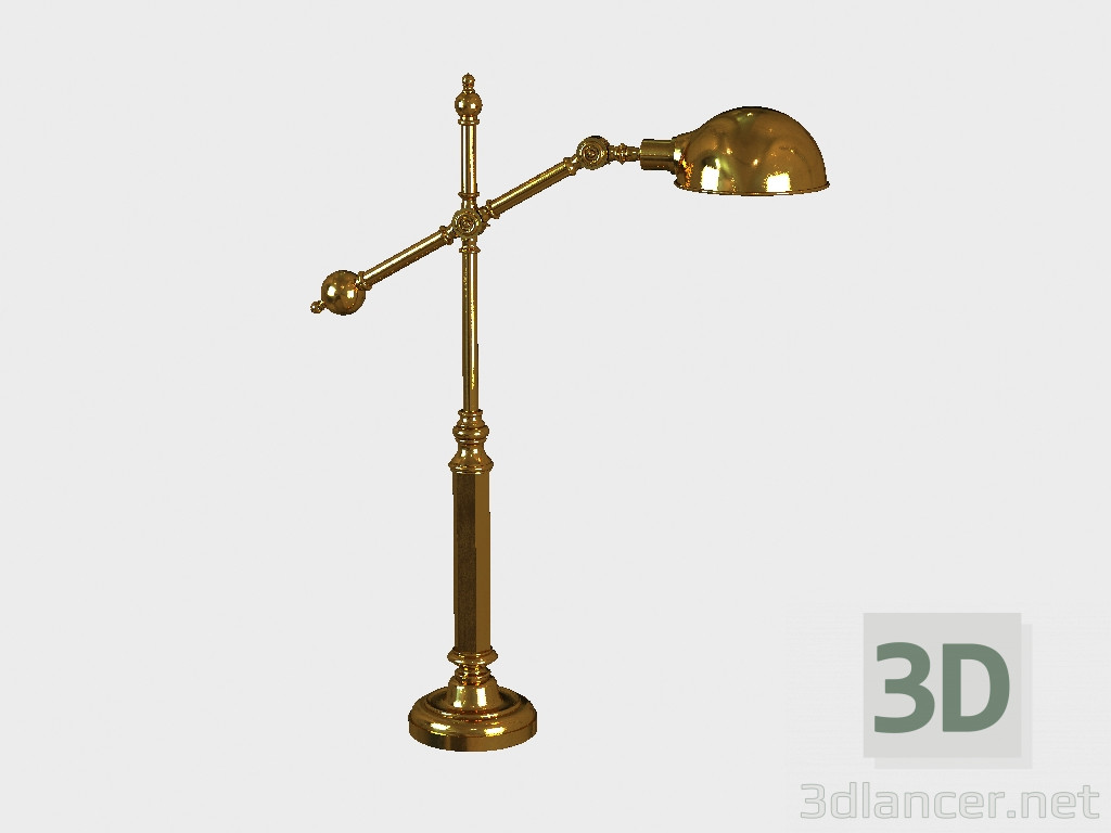 3D modeli Lamba endüstriyel ortak masa lambası (TL016-1-BRS) - önizleme