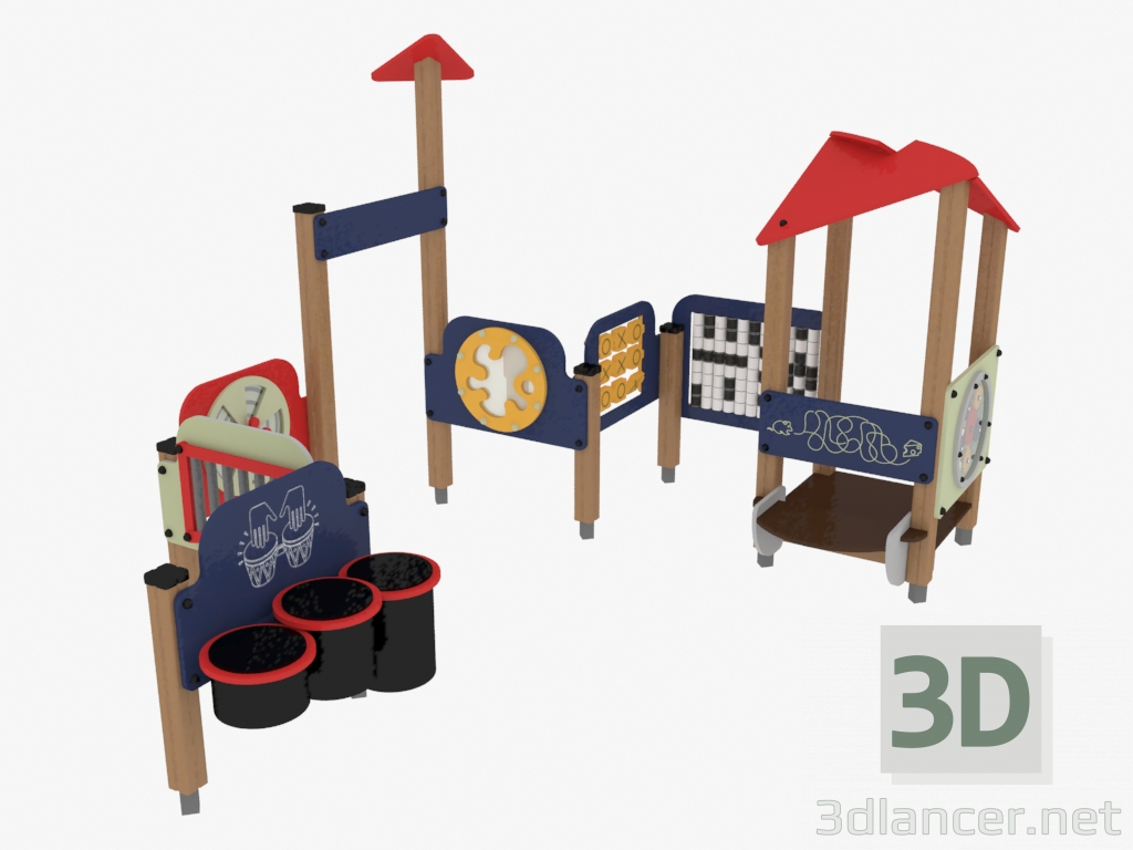 3d model Children's play complex (4435) - preview