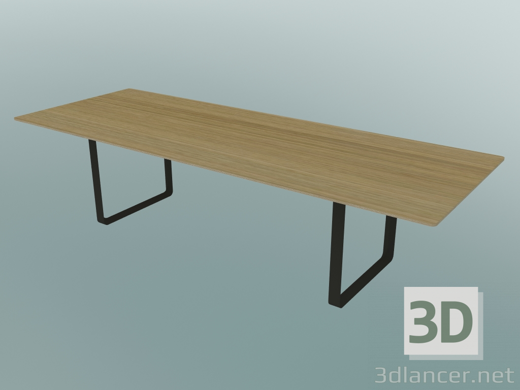 3D Modell Tisch 70/70, 295x108cm (Eiche, Schwarz) - Vorschau