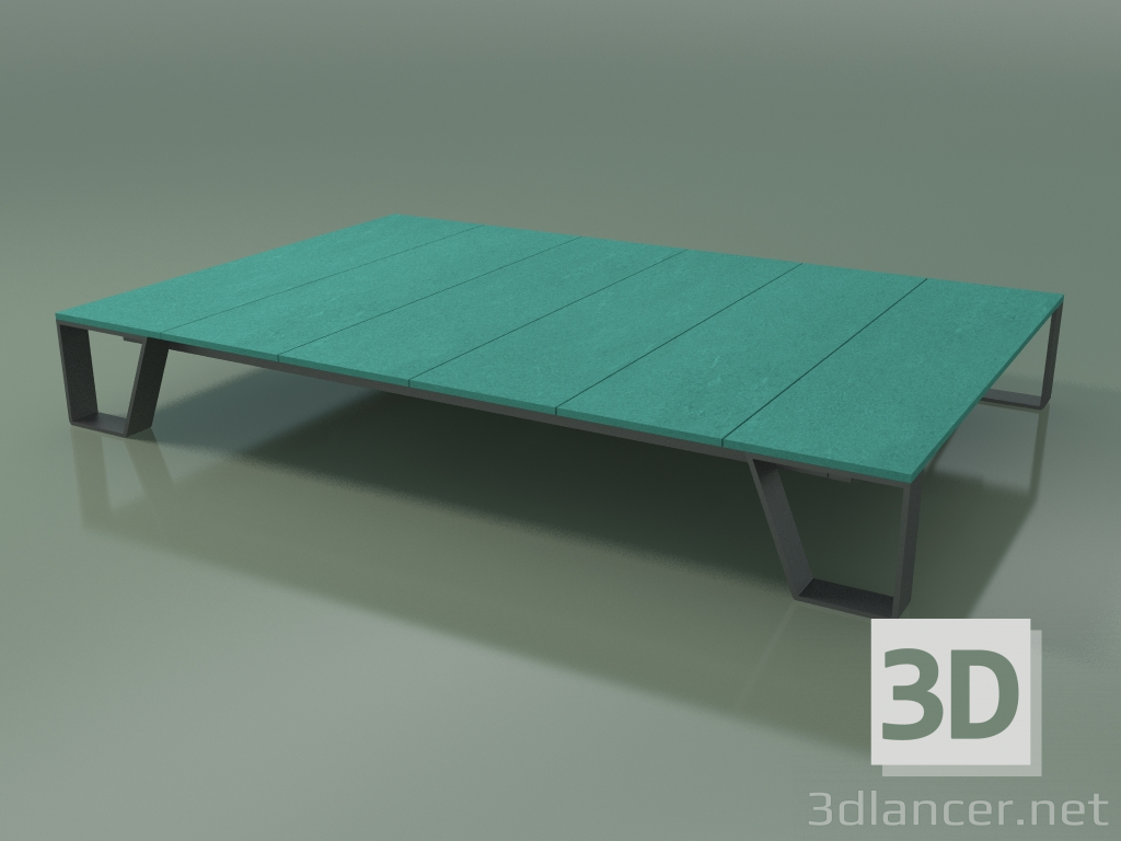 3d model Outdoor coffee table InOut (955, Gray Lacquered Aluminum, Turquoise Enameled Lava Stone Slats) - preview