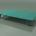 modèle 3D Table basse d'extérieur InOut (955, aluminium laqué gris, lattes en pierre de lave émaillée turquois - preview