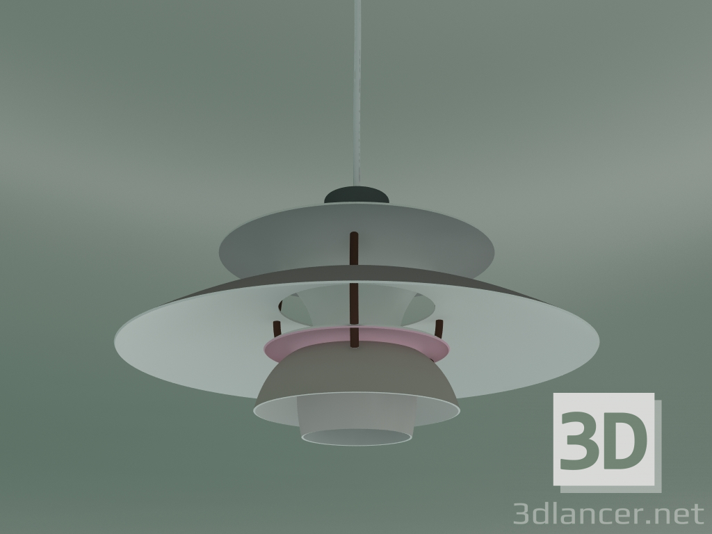 modello 3D Lampada a sospensione PH 5 MINI (E14, HUES OF GREY) - anteprima