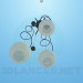 3d model Chandelier with spirals and balls - preview