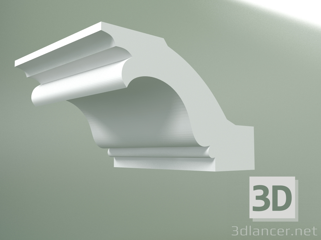 modello 3D Cornicione in gesso (zoccolo a soffitto) KT127 - anteprima