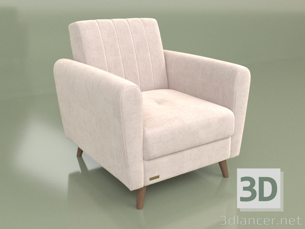 modèle 3D fauteuil Oslo - preview