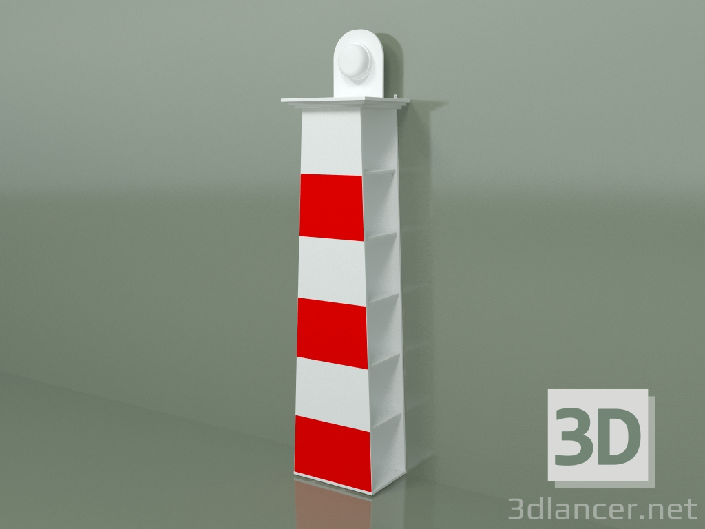 3D Modell Regal mit Lampe Leuchtturm - Vorschau