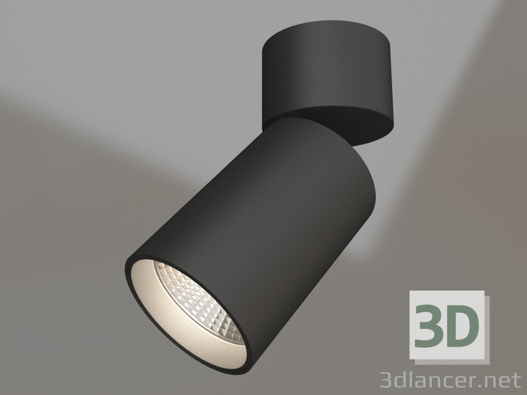 modello 3D Lampada SP-POLO-SURFACE-FLAP-R85-15W Day4000 (BK-BK, 40°) - anteprima