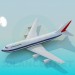 3d model Passenger aircraft - preview