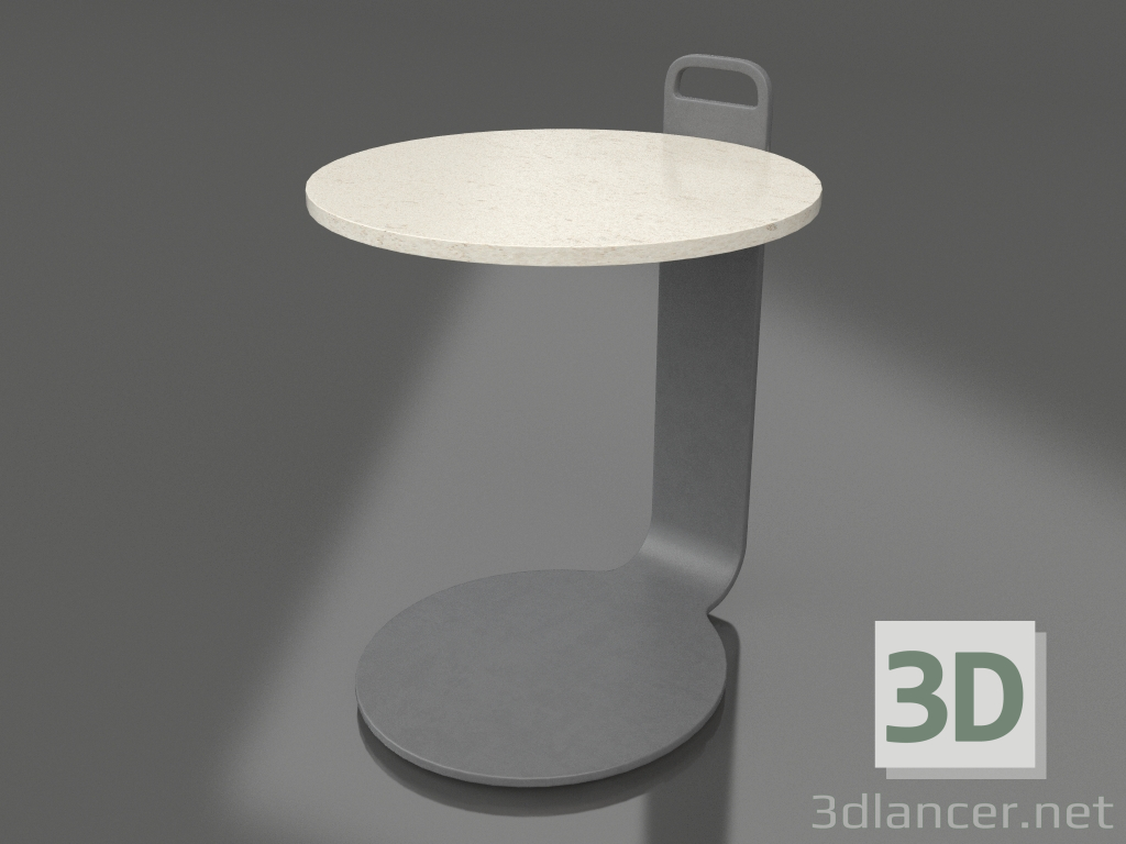 3d model Coffee table Ø36 (Anthracite, DEKTON Danae) - preview