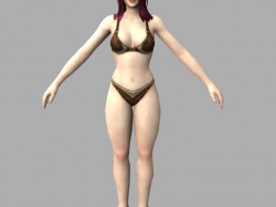 female 3d model: a humanoid female 3d model designed from reference of a world of warcraft human fem