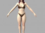 female 3d model: a humanoid female 3d model designed from reference of a world of warcraft human fem