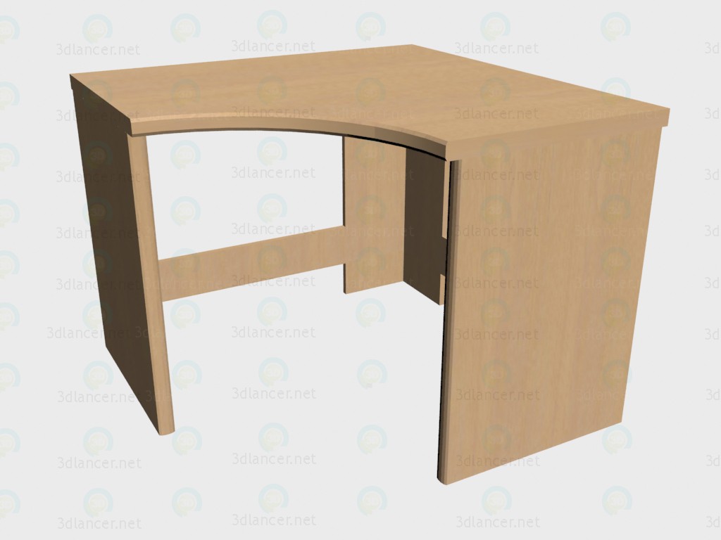 3 डी मॉडल कॉर्नर टेबल - पूर्वावलोकन