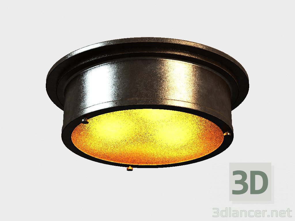 modèle 3D Plafond industriel rond FLUSH MOUNT (CH034-3-ABG) - preview