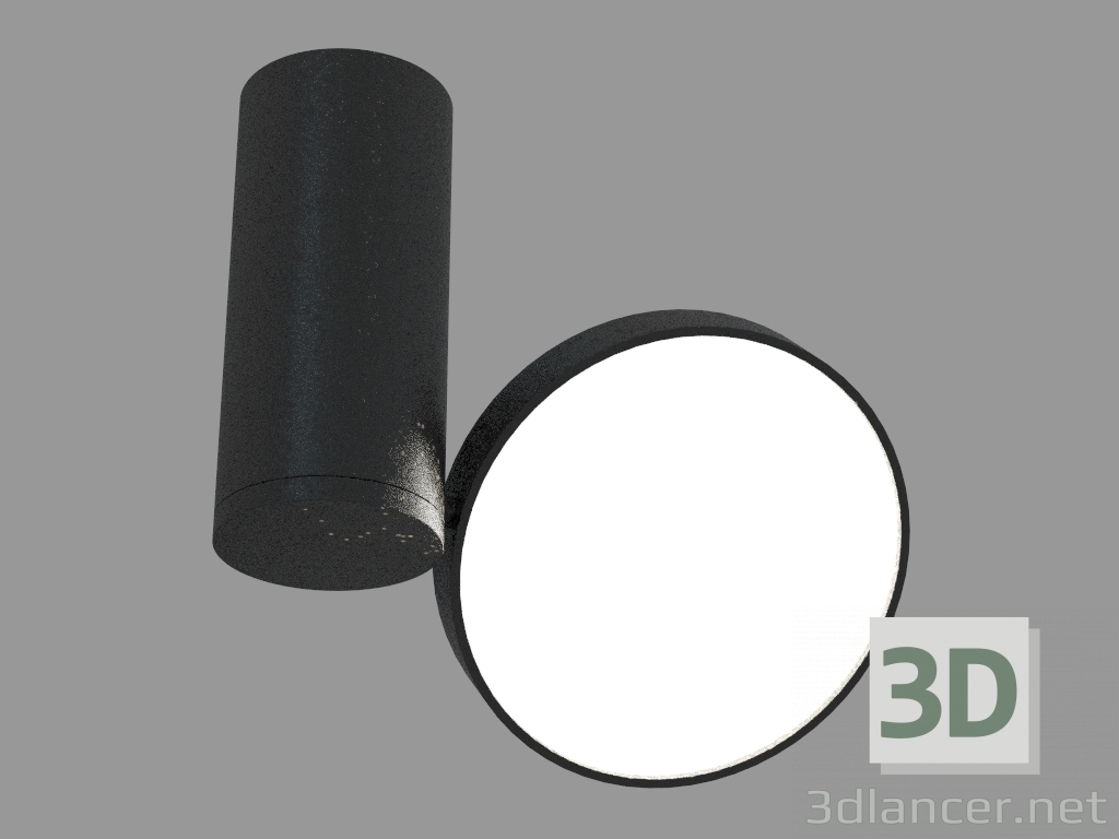 3D modeli Yüzey LED lamba (DL18811_15W Siyah R Dim) - önizleme