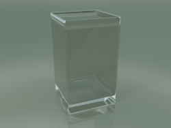 Glass vase (H 35cm, 20x20cm)