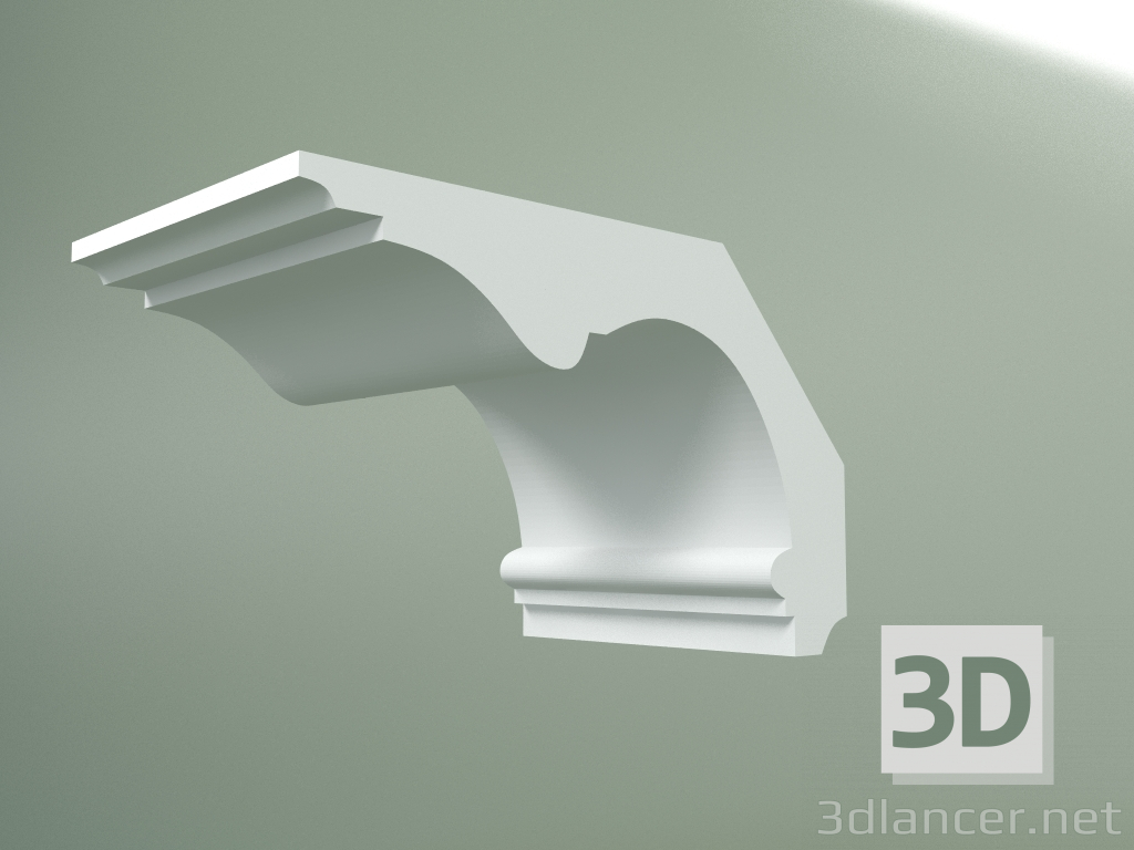 modello 3D Cornicione in gesso (zoccolo a soffitto) KT128 - anteprima