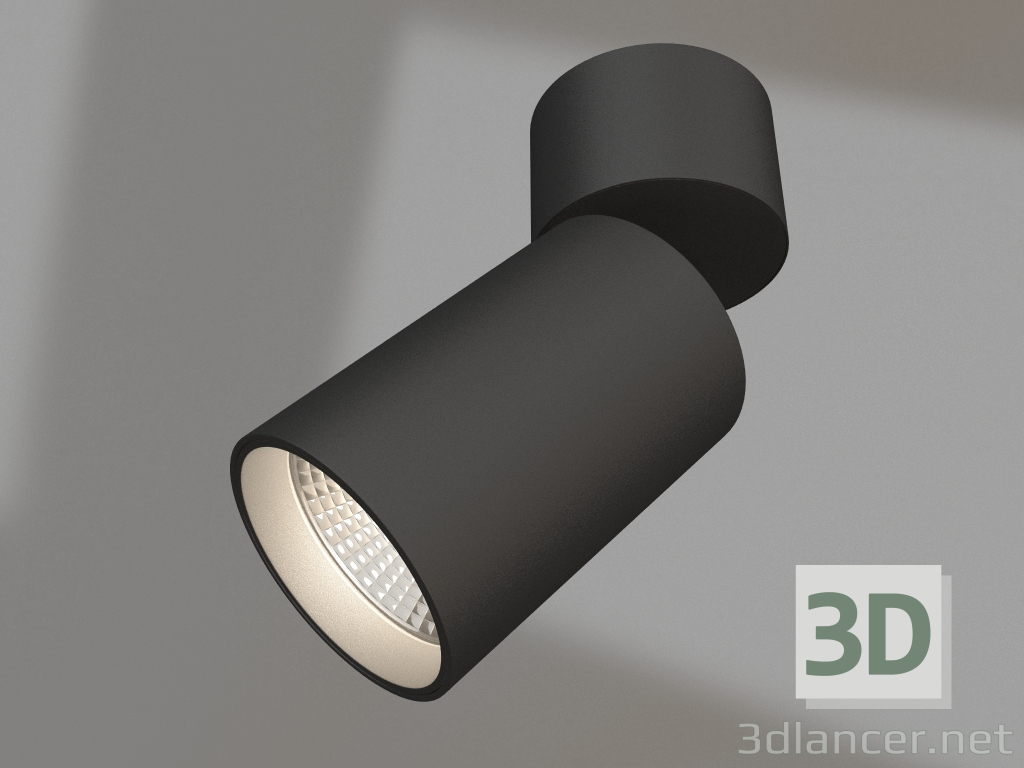 3D Modell Lampe SP-POLO-SURFACE-FLAP-R85-15W Warm3000 (BK-BK, 40 °) - Vorschau