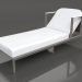 modello 3D Chaise longue con poggiatesta rialzato (Grigio Quarzo) - anteprima