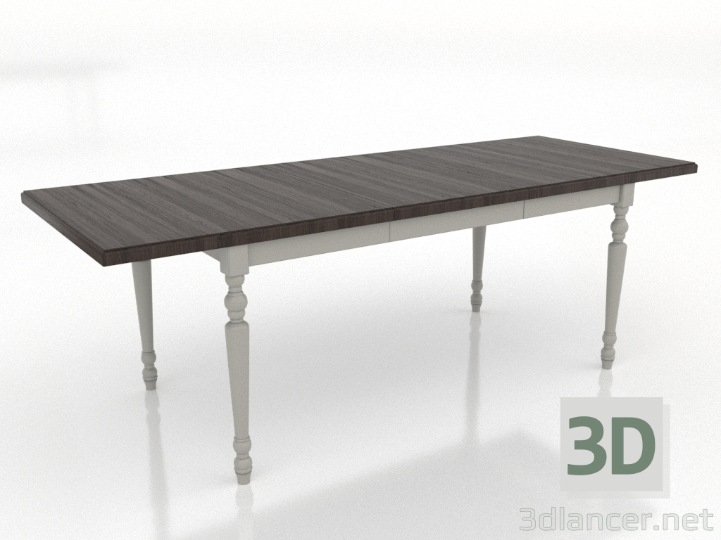 3d model Dining table 2100x800 mm (extendable, RAL 7044, ash walnut) - preview 3d model Dining table 2100x800 mm (extendable, RAL 7044, ash walnut) - preview