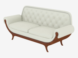 sofá de couro clássico (art. JSL 3713b)