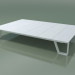 modèle 3D Table basse d'extérieur InOut (955, aluminium laqué blanc, lattes en pierre de lave émaillée blanche - preview
